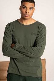 T-SHIRT OVERSIZE Z DELIKATNYM EFEKTEM SPRANIA ZIELONY - TOBALAI