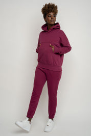 BLUZA Z KAPTUREM BURGUNDOWA - MURIA