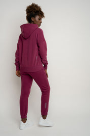 BLUZA Z KAPTUREM BURGUNDOWA - MURIA