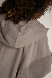 BLUZA Z EFEKTEM WASHED MOCCA - TRONDHEIM