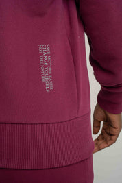 BLUZA Z KAPTUREM BURGUNDOWA - MURIA