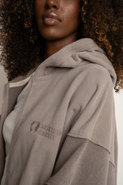 BLUZA Z EFEKTEM WASHED MOCCA - TRONDHEIM