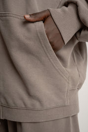 BLUZA Z EFEKTEM WASHED MOCCA - TRONDHEIM