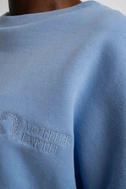 LIGHT BLUE REGULAR FIT HOODIE WITH A LONGER BACK - COOK