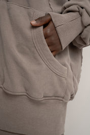 BLUZA Z EFEKTEM WASHED MOCCA - SENJA