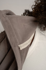 BLUZA Z EFEKTEM WASHED MOCCA - SENJA