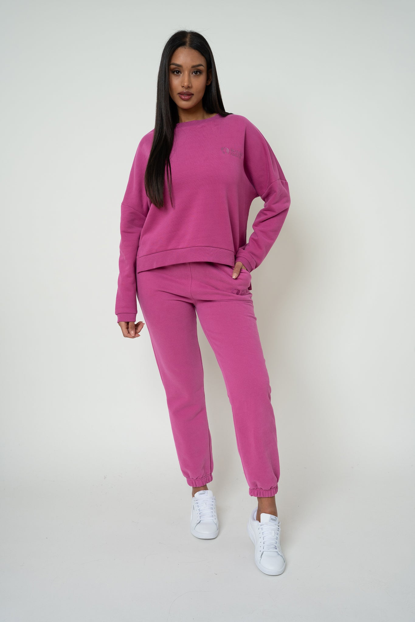 BLUZA O KROJU REGULAR FIT Z DŁUŻSZYM TYŁEM RÓŻOWA- COOK