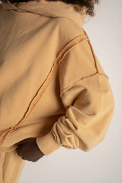 BLUZA Z EFEKTEM WASHED BRZOSKWINIOWA - OSLO