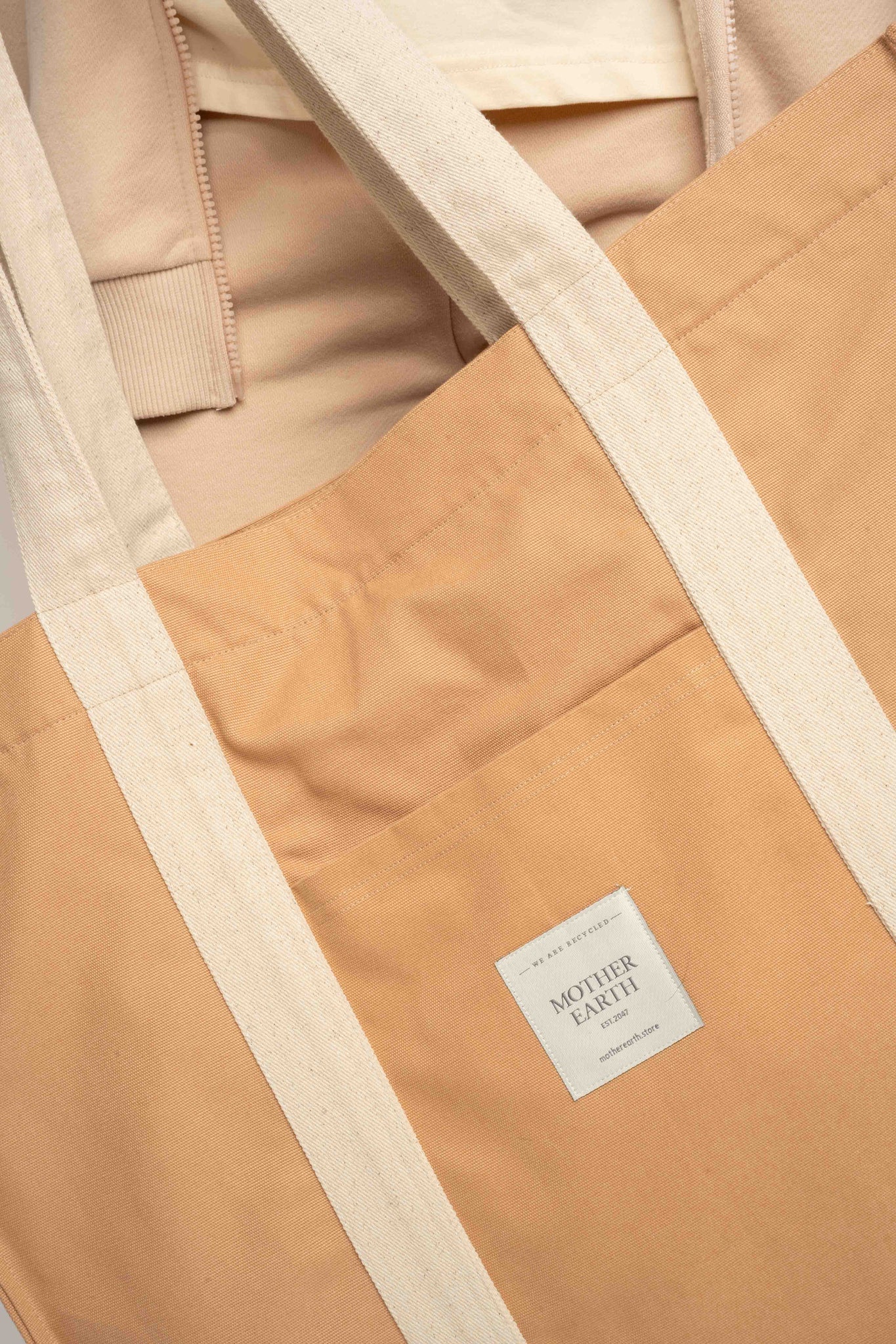 TORBA TYPU SHOPPER  BAG KARMELOWA - LIDO