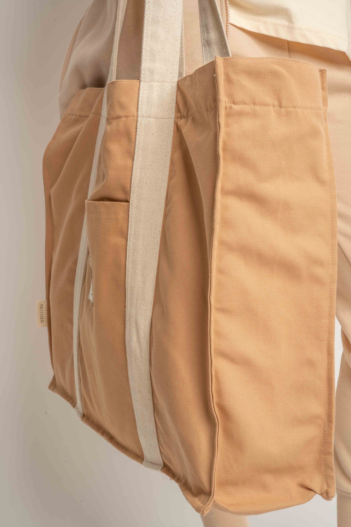 TORBA TYPU SHOPPER  BAG KARMELOWA - LIDO