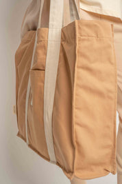 TORBA TYPU SHOPPER  BAG KARMELOWA - LIDO