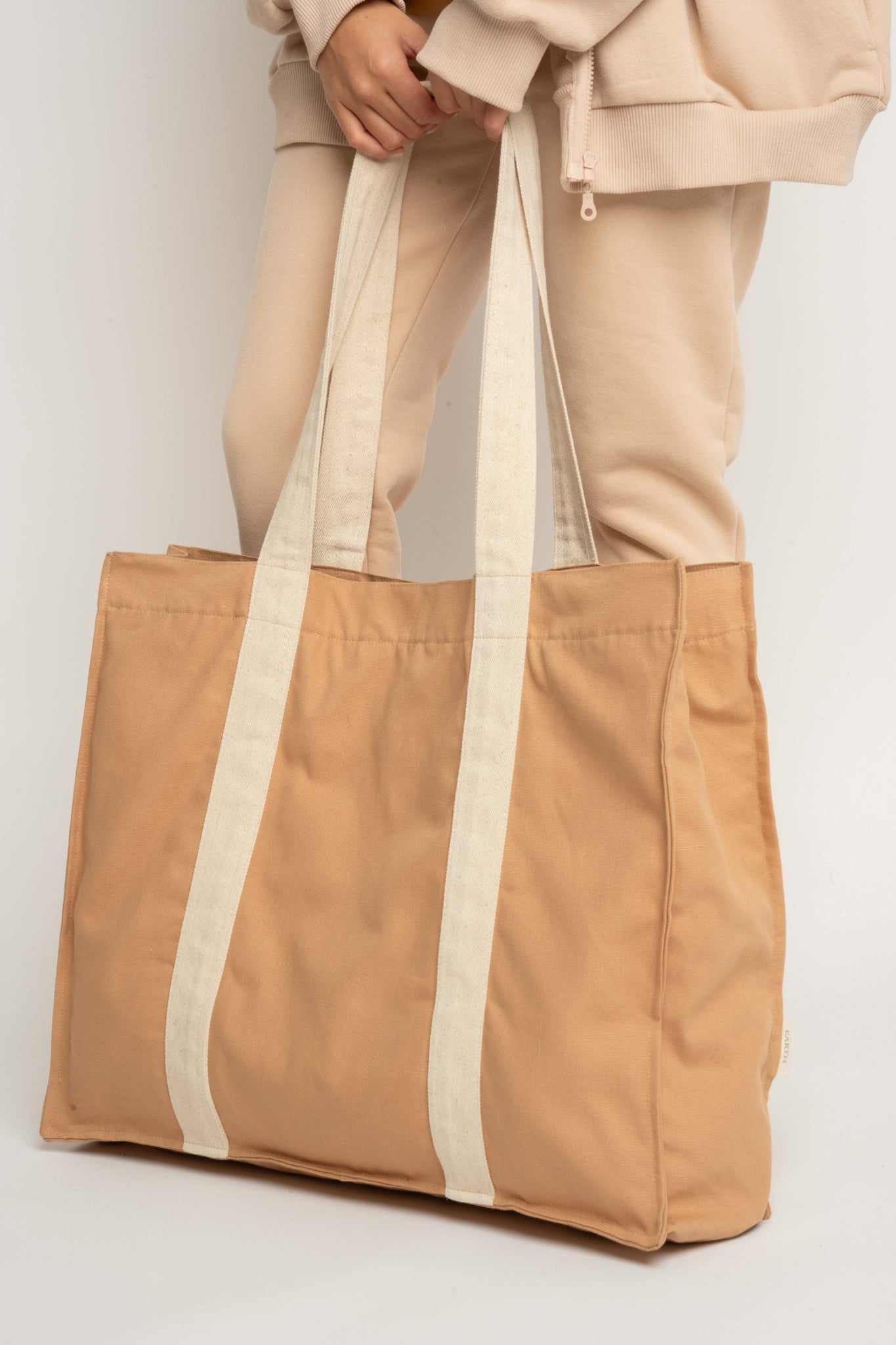 TORBA TYPU SHOPPER  BAG KARMELOWA - LIDO