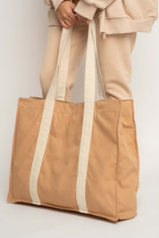 TORBA TYPU SHOPPER  BAG KARMELOWA - LIDO