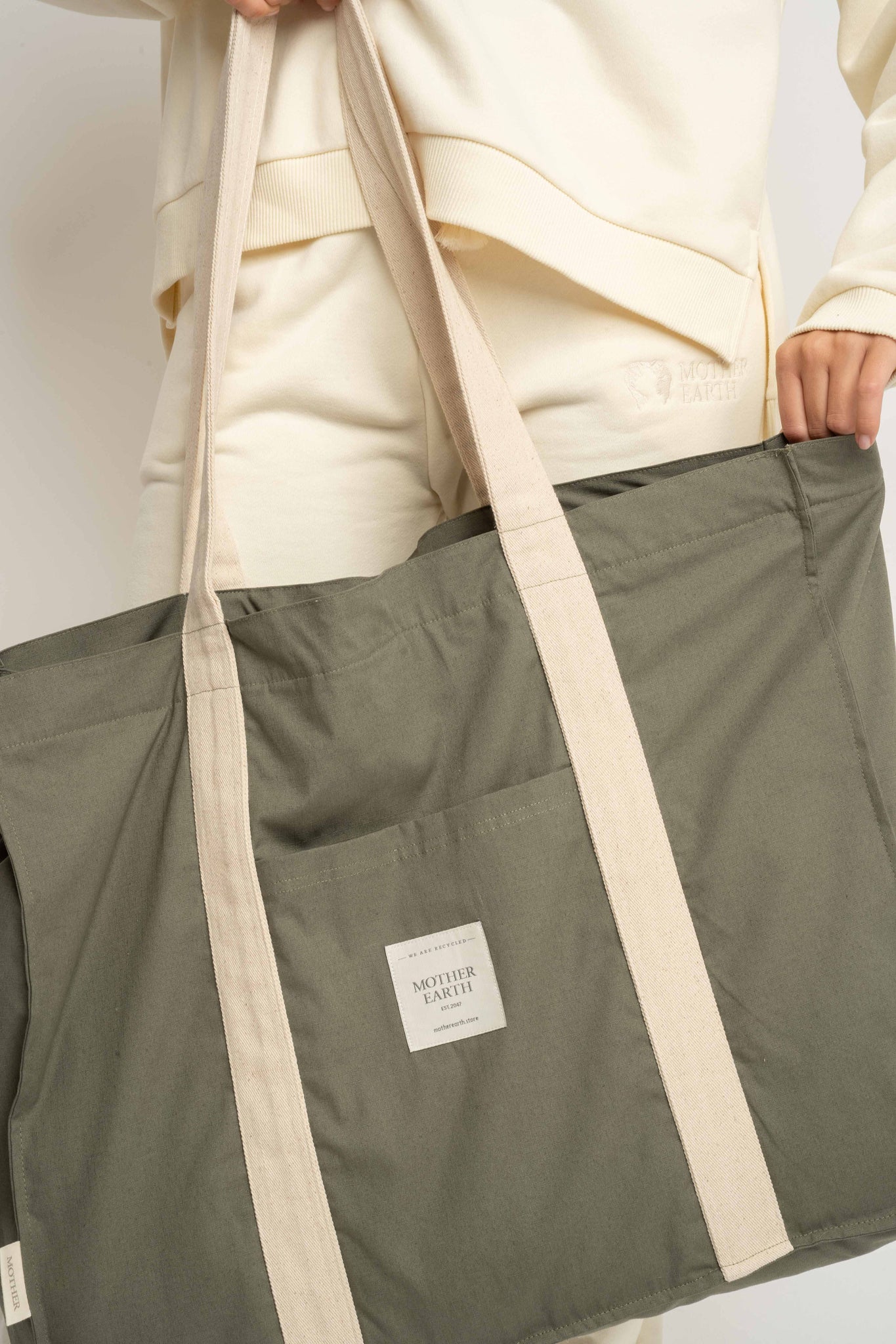 TORBA TYPU SHOPPER  BAG KHAKI - LIDO