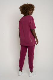T-SHIRT DAMSKI BURGUNDOWY - BALI