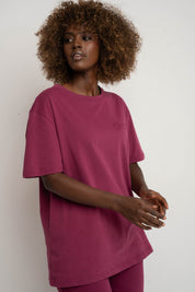 T-SHIRT DAMSKI BURGUNDOWY - BALI