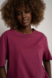 T-SHIRT DAMSKI BURGUNDOWY - BALI