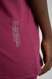 T-SHIRT DAMSKI BURGUNDOWY - BALI