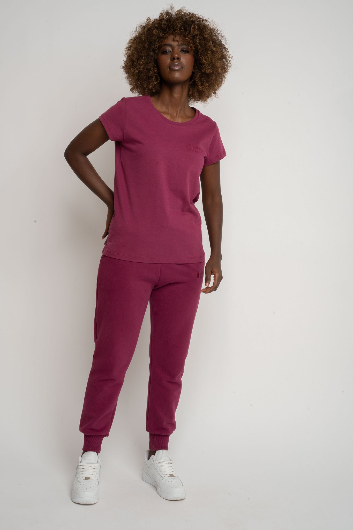 T-SHIRT DAMSKI BURGUNDOWY - SALINA