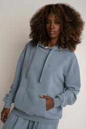 BLUZA Z EFEKTEM WASHED NIEBIESKA - LAPLAND