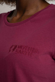 T-SHIRT DAMSKI BURGUNDOWY - SALINA