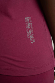 T-SHIRT DAMSKI BURGUNDOWY - SALINA