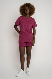 T-SHIRT DAMSKI BURGUNDOWY - TULUM