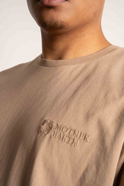 OVERSIZED T-SHIRT WITH A DELICATE WASH EFFECT, BEIGE - MOROTAI