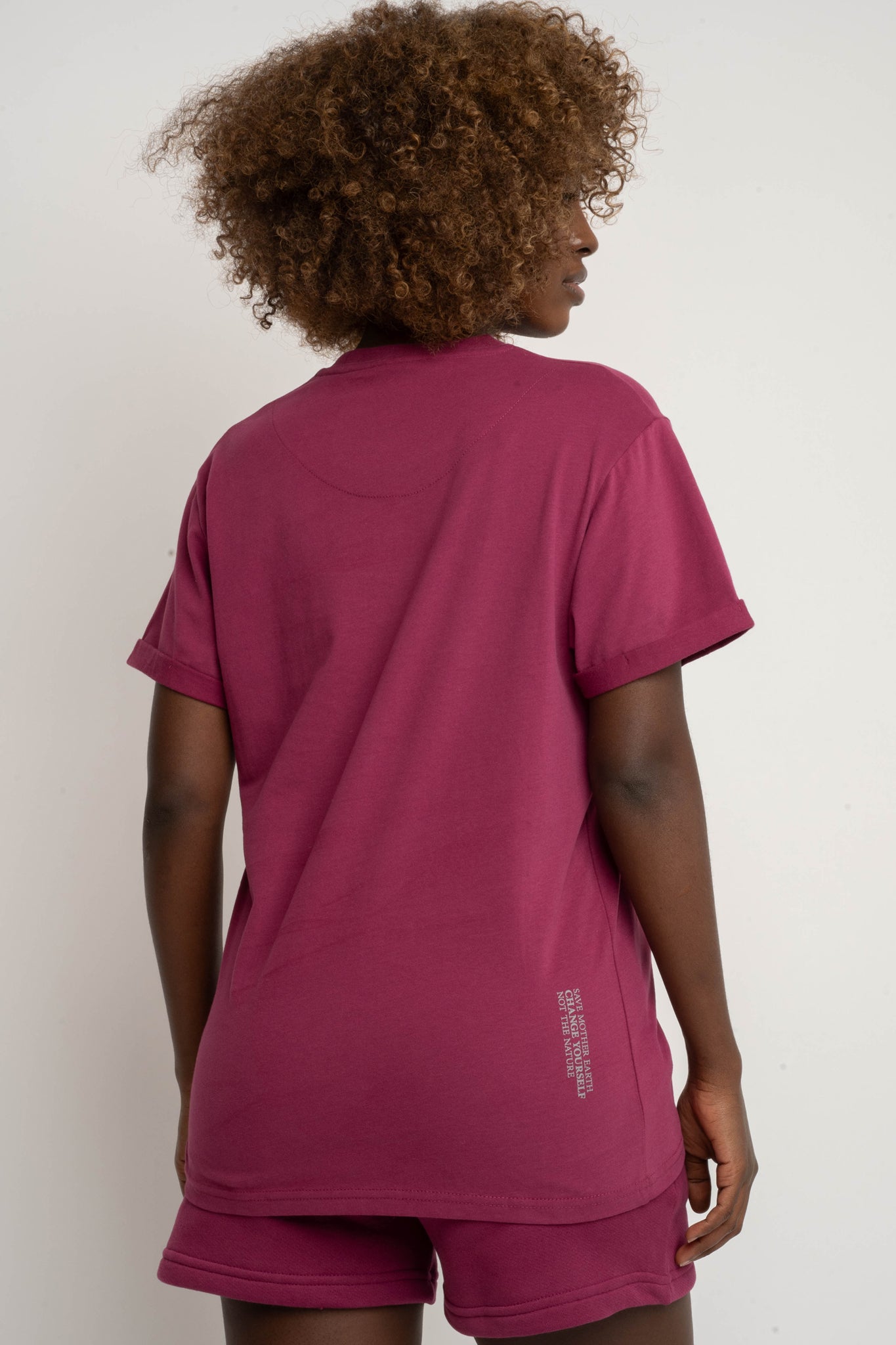 T-SHIRT DAMSKI BURGUNDOWY - TULUM