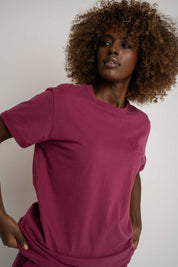 T-SHIRT DAMSKI BURGUNDOWY - TULUM