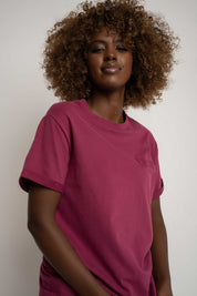 T-SHIRT DAMSKI BURGUNDOWY - TULUM