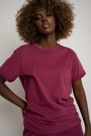 T-SHIRT DAMSKI BURGUNDOWY - TULUM