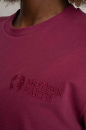 T-SHIRT DAMSKI BURGUNDOWY - TULUM