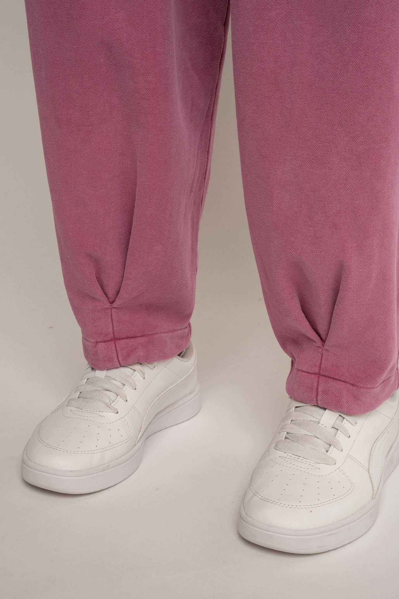 SPODNIE DRESOWE Z EFEKTEM WASHED FIOLETOWE - RIBE PETIT