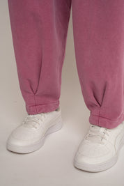 SPODNIE DRESOWE Z EFEKTEM WASHED FIOLETOWE - RIBE PETIT