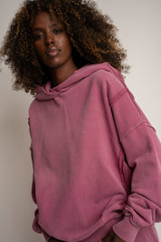 BLUZA Z EFEKTEM WASHED FIOLETOWA - OSLO