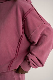 BLUZA Z EFEKTEM WASHED FIOLETOWA - OSLO