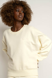 BLUZA TYPU CREWNECK KREMOWA - OZARK