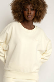 BLUZA TYPU CREWNECK KREMOWA - OZARK