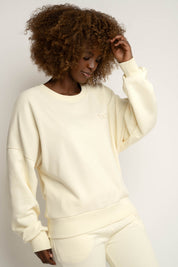 BLUZA TYPU CREWNECK KREMOWA - OZARK