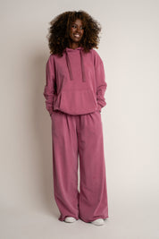 BLUZA Z EFEKTEM WASHED FIOLETOWA - LAPLAND