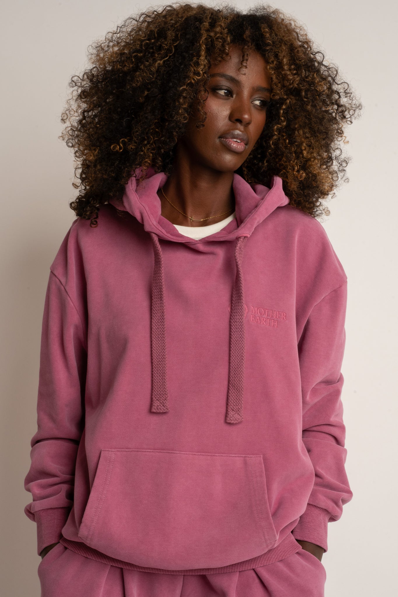 BLUZA Z EFEKTEM WASHED FIOLETOWA - LAPLAND