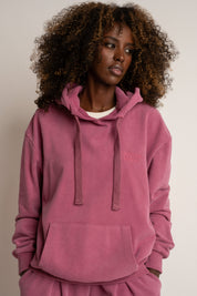 BLUZA Z EFEKTEM WASHED FIOLETOWA - LAPLAND