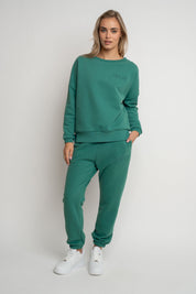 GREEN BAGGY SWEATPANTS - KARPATOS