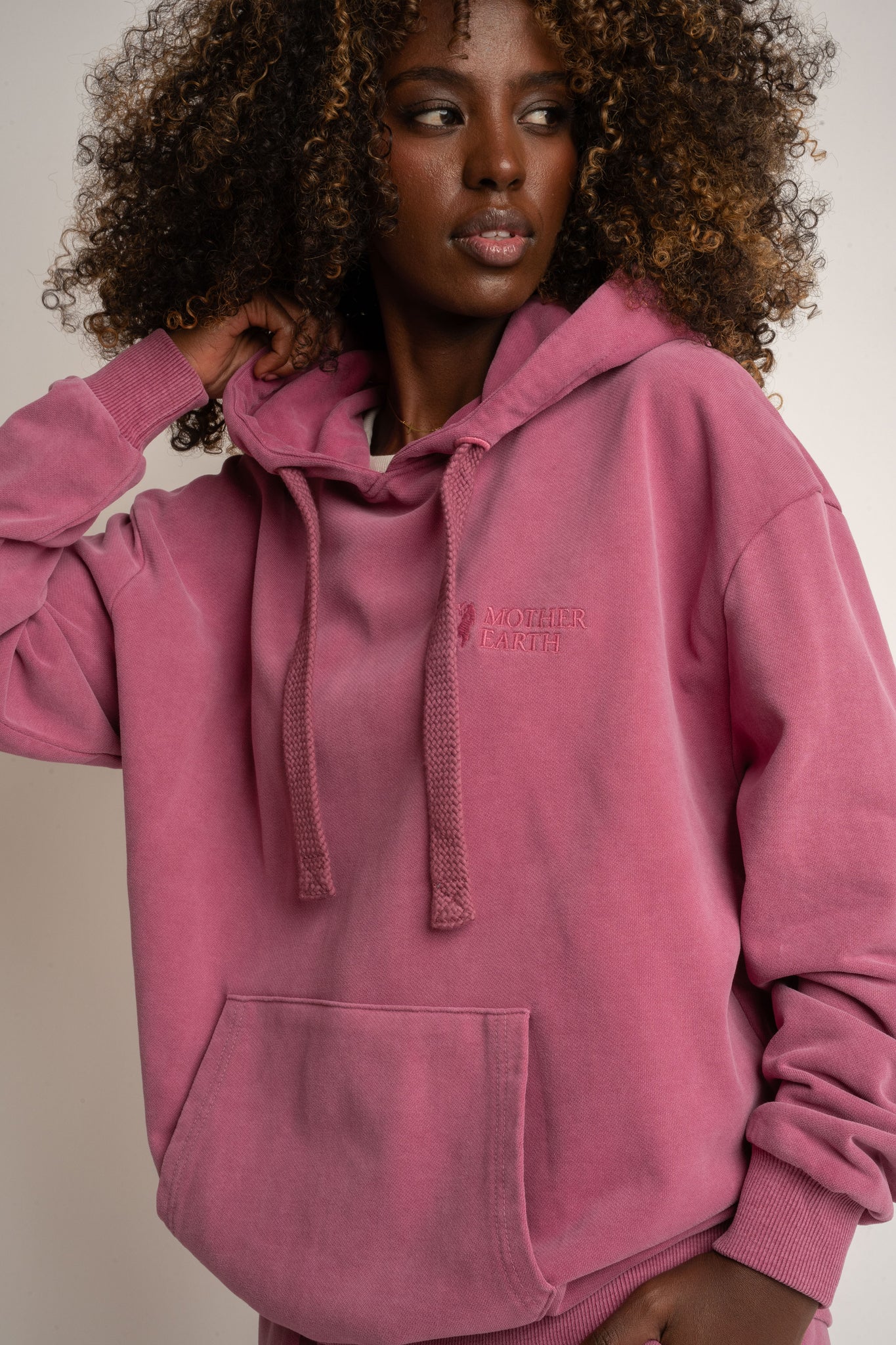 BLUZA Z EFEKTEM WASHED FIOLETOWA - LAPLAND