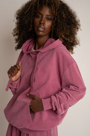 BLUZA Z EFEKTEM WASHED FIOLETOWA - LAPLAND