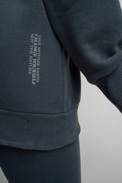 BLUZA Z DEKOLTEM OVERSIZE GRAFITOWA - BISCOE