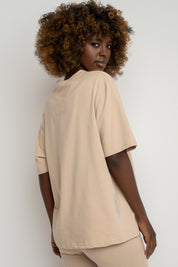 T-SHIRT DAMSKI BEŻOWY - OYSTER