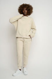 SPODNIE DRESOWE TYPU JOGGER JASNOBEŻOWE - BEGERA