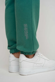 GREEN BAGGY SWEATPANTS - KARPATOS
